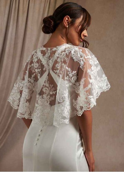 Juecet Hephzibah Lace Tulle Wrap Juecet Hephzibah Lace Tulle Wrap