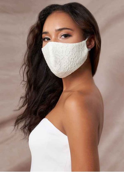 Juecet Non-Medical Ivory Lace Reusable Face Mask