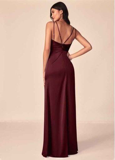 Juecet Aqua Stretch Satin Dress