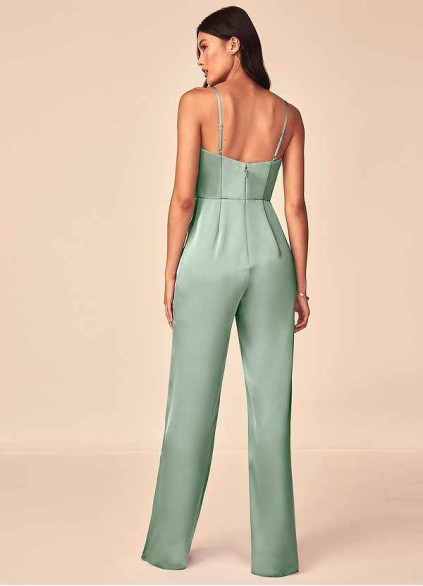 Juecet Elizabella Stretch Satin Jumpsuit Juecet Elizabella Stretch Satin Jumpsuit
