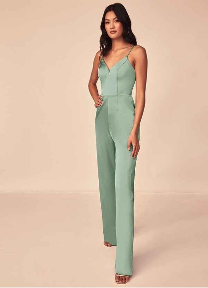 Juecet Elizabella Stretch Satin Jumpsuit Juecet Elizabella Stretch Satin Jumpsuit