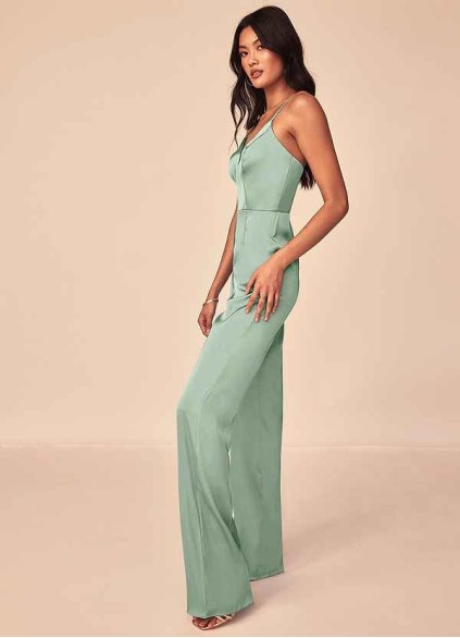 Juecet Elizabella Stretch Satin Jumpsuit Juecet Elizabella Stretch Satin Jumpsuit