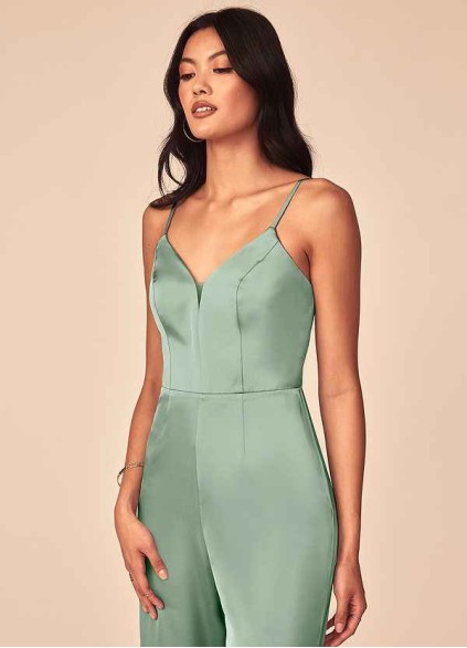 Juecet Elizabella Stretch Satin Jumpsuit Juecet Elizabella Stretch Satin Jumpsuit