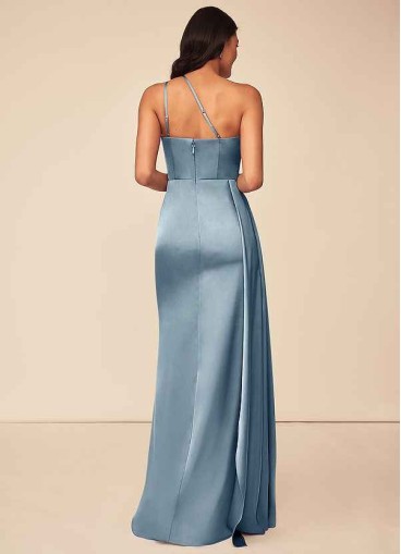 Juecet Maron Stretch Satin Dress