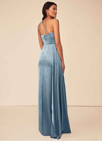 Juecet Maron Stretch Satin Dress Juecet Maron Stretch Satin Dress