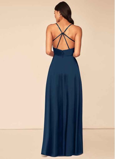 Juecet Clove Stretch Satin Dress
