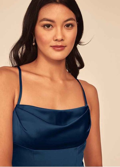 Juecet Clove Stretch Satin Dress