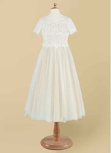 Juecet Petal Flower Girl Dress