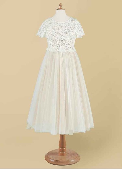 Juecet Petal Flower Girl Dress