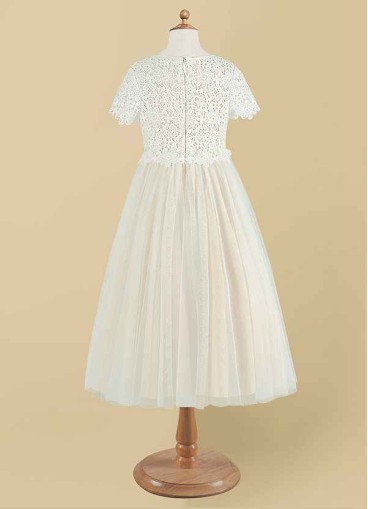 Juecet Petal Flower Girl Dress
